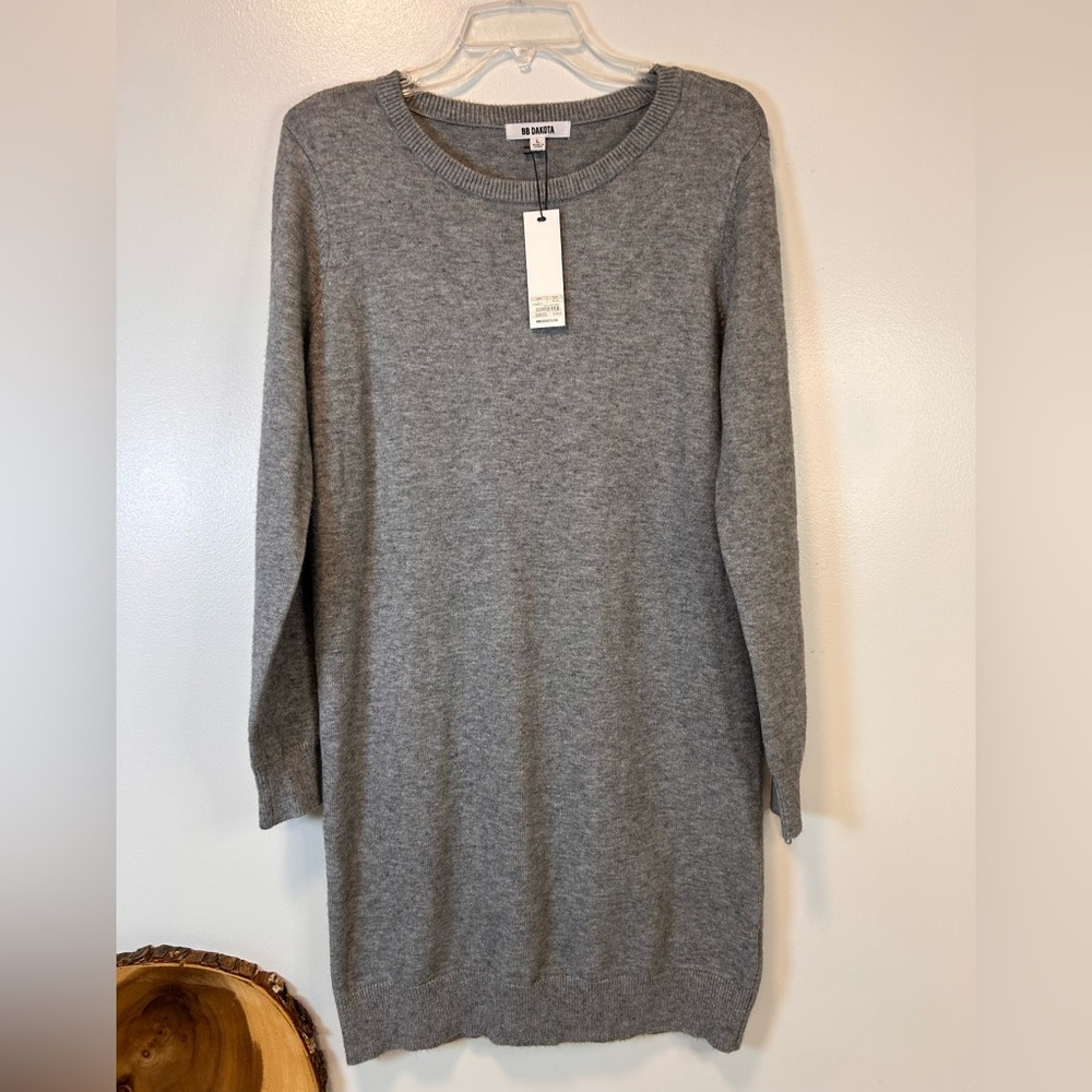 BB Dakota‎ Steve Madden Heather Gray Knit Sweater Dress Women’s Size Large